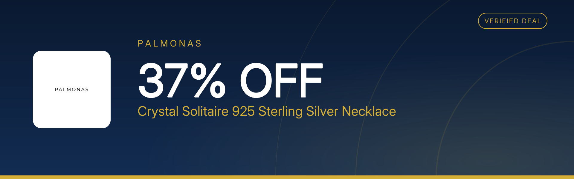 Crystal Solitaire 925 Sterling Silver Necklace at 37% Off