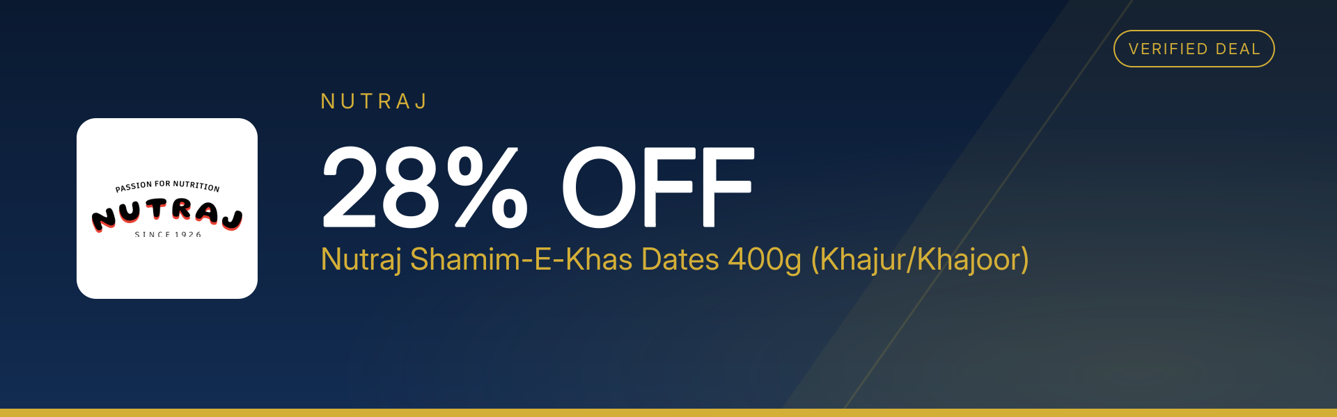 Nutraj Shamim-E-Khas Dates 400g (Khajur/Khajoor) at 28% Off