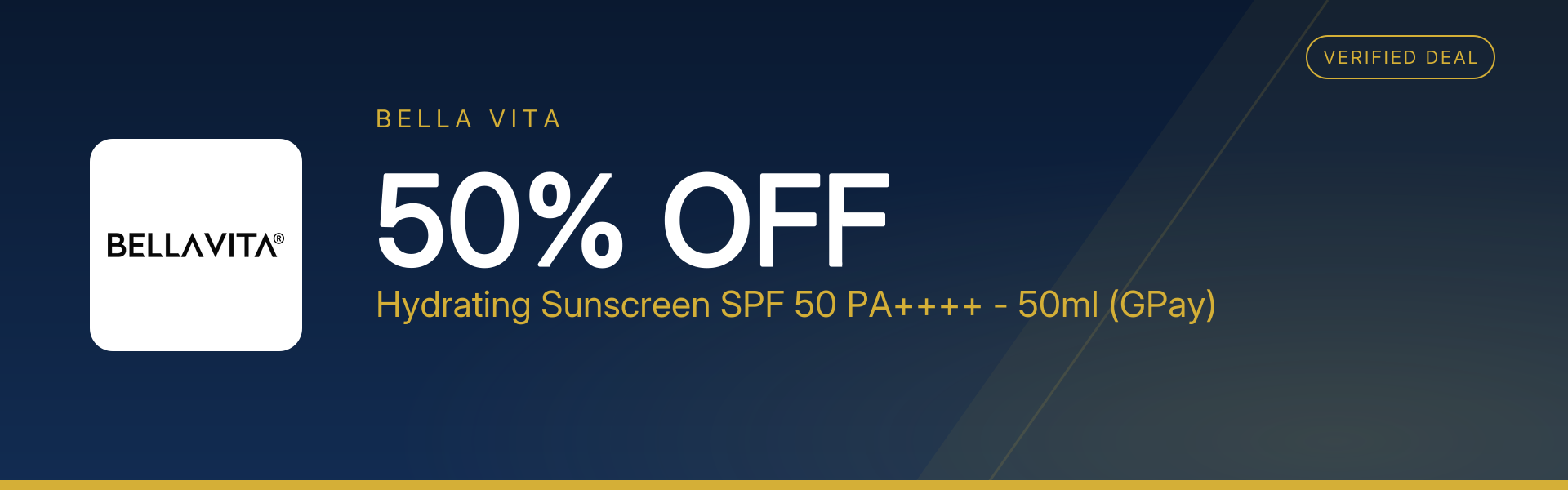 Hydrating Sunscreen SPF 50 PA++++ - 50ml (GPay) at 50% Off