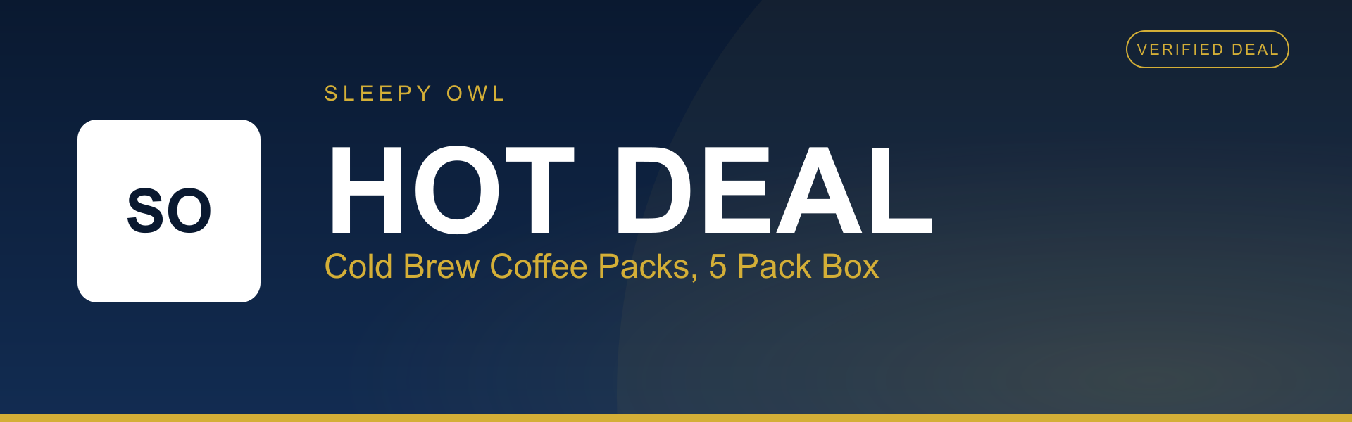 Cold Brew Coffee Packs, 5 Pack Box
