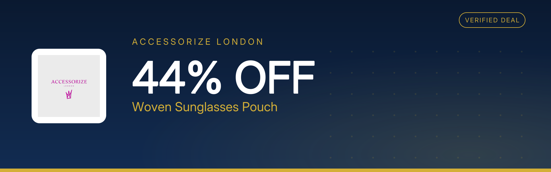 Woven Sunglasses Pouch at 44% Off