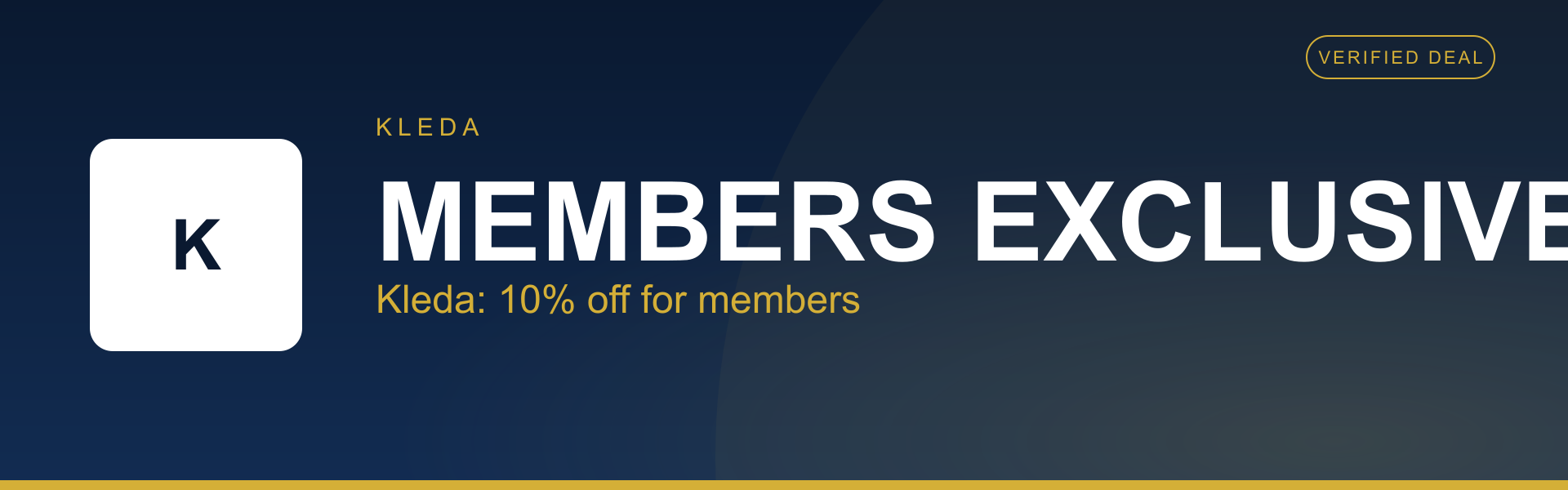 Kleda: 10% off for members