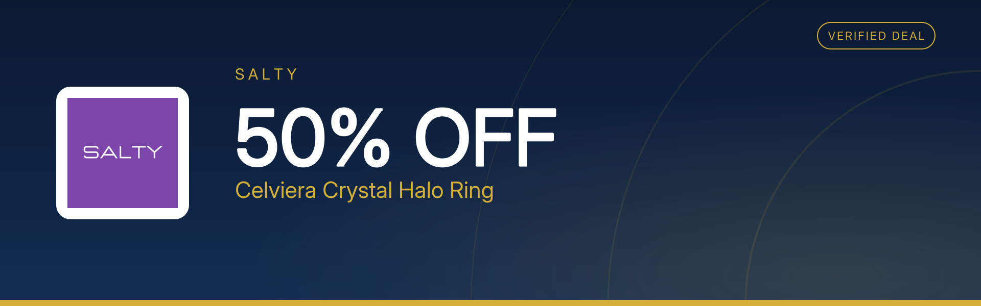 Celviera Crystal Halo Ring at 50% Off