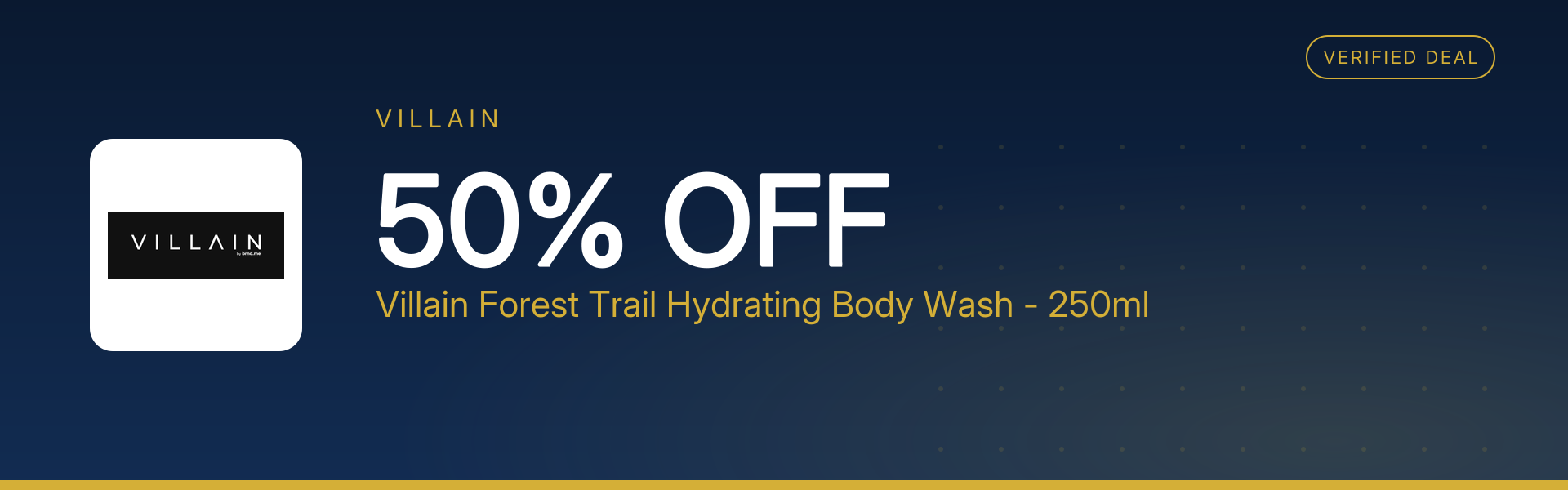 Villain Forest Trail Hydrating Body Wash - 250ml at 50% Off