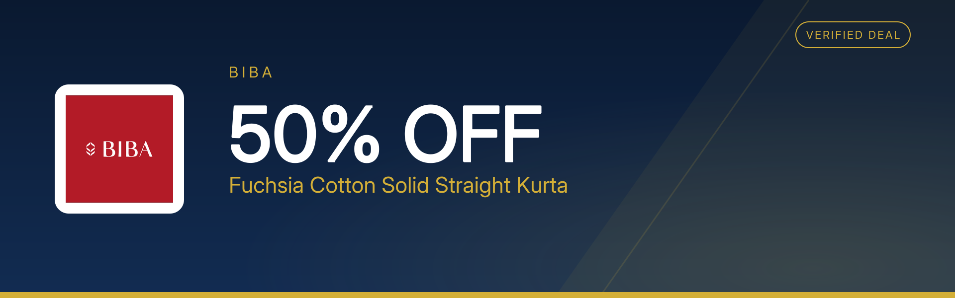 Fuchsia Cotton Solid Straight Kurta at 50% Off