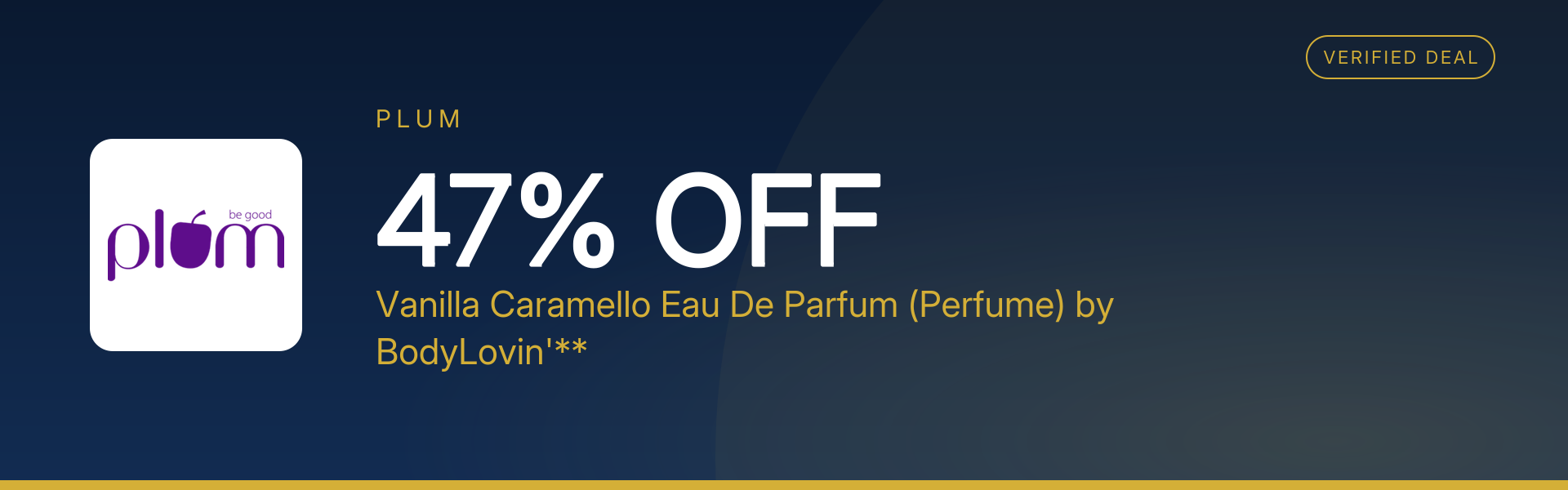 Vanilla Caramello Eau De Parfum (Perfume) by BodyLovin'** at 47% Off