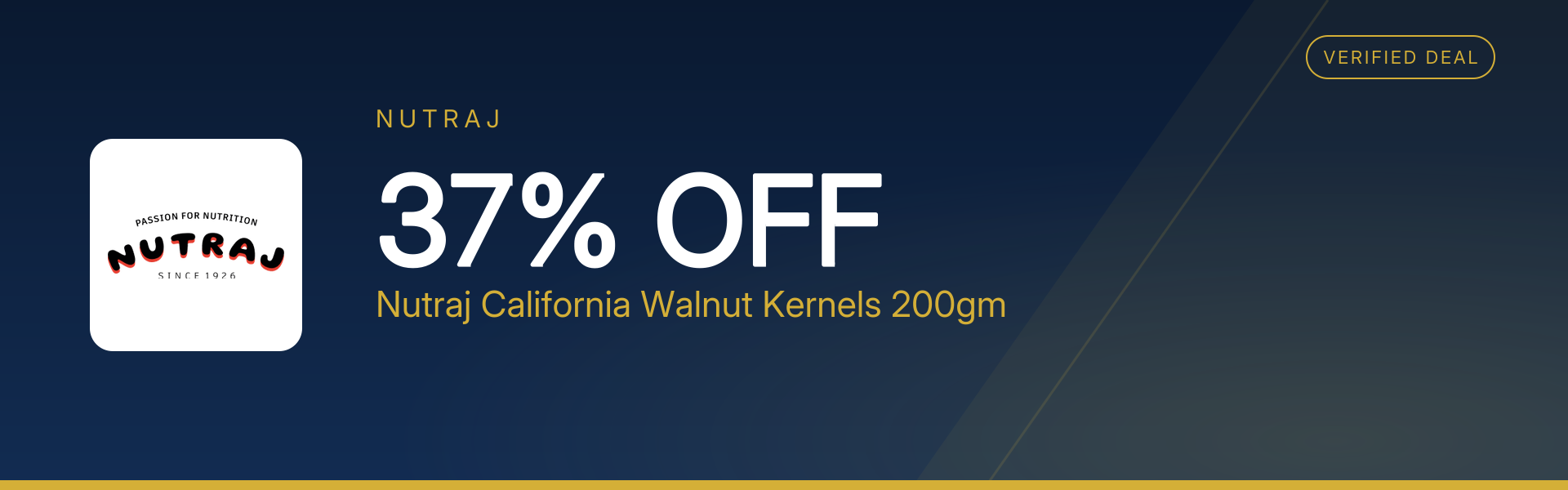 Nutraj California Walnut Kernels 200gm at 37% Off