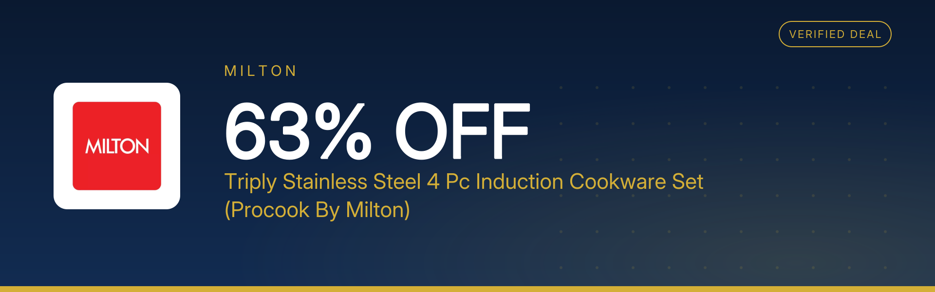 Triply Stainless Steel 4 Pc Induction Cookware Set (Procook By Milton) at 63% Off
