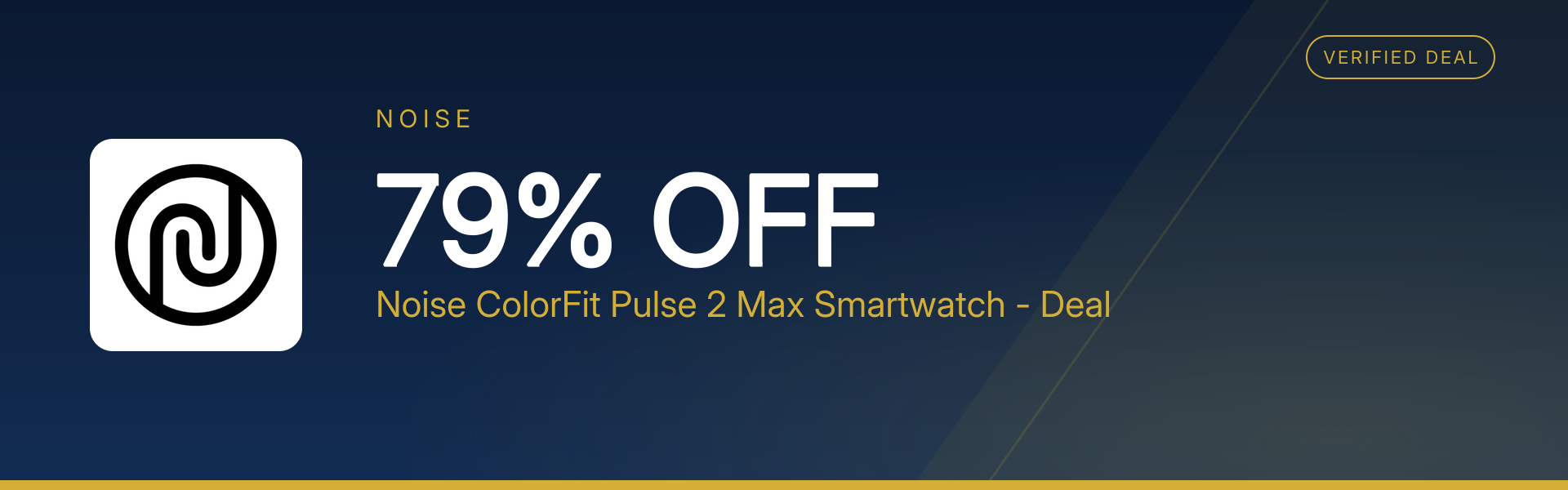 Noise ColorFit Pulse 2 Max Smartwatch - Deal at 79% Off