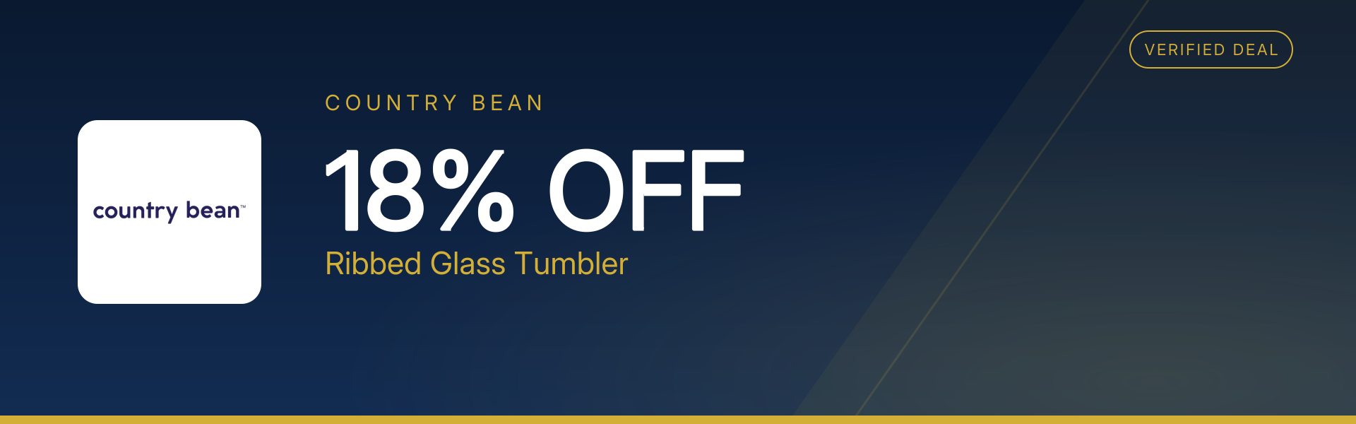 Ribbed Glass Tumbler at 18% Off
