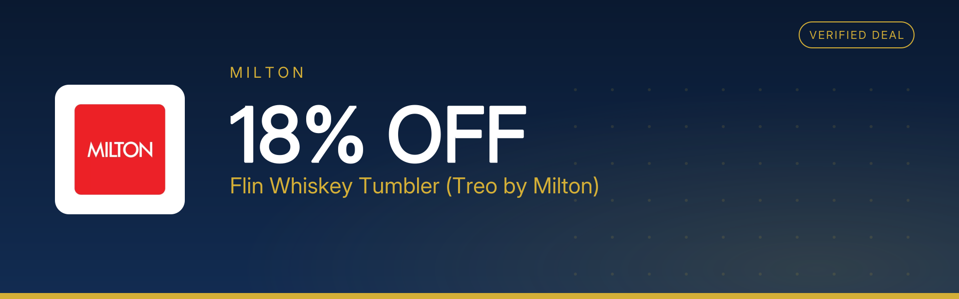 Flin Whiskey Tumbler (Treo by Milton) at 18% Off