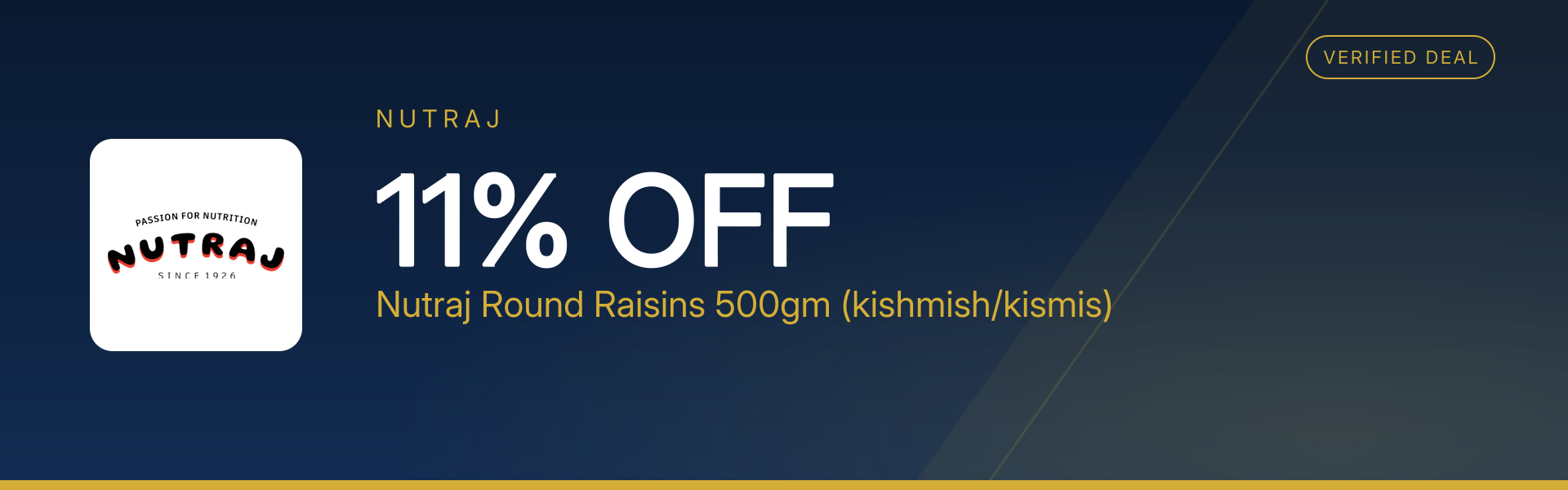Nutraj Round Raisins 500gm (kishmish/kismis) at 11% Off