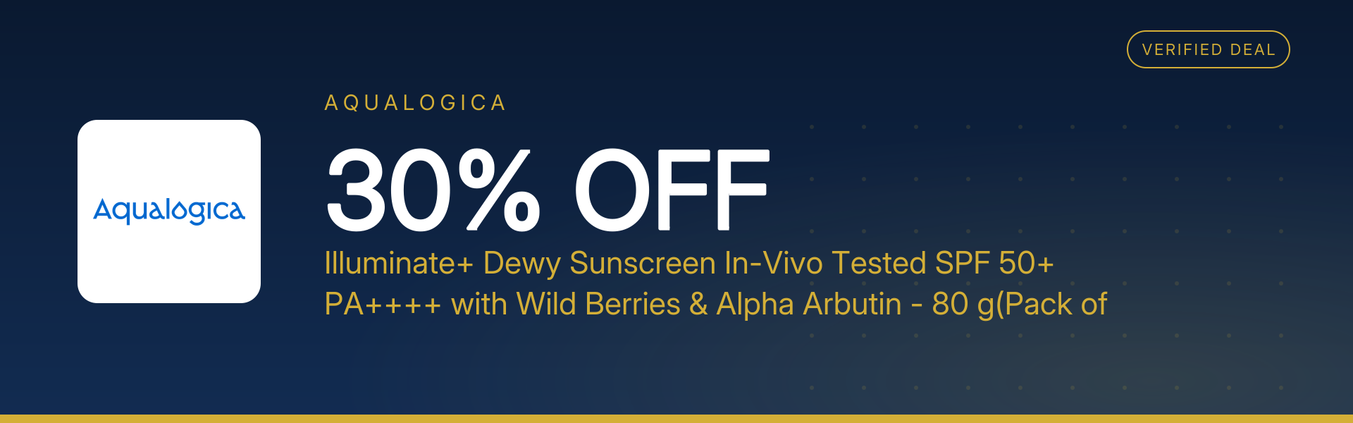 Illuminate+ Dewy Sunscreen In-Vivo Tested SPF 50+ PA++++ with Wild Berries & Alpha Arbutin - 80 g(Pack of 2) at 30% Off