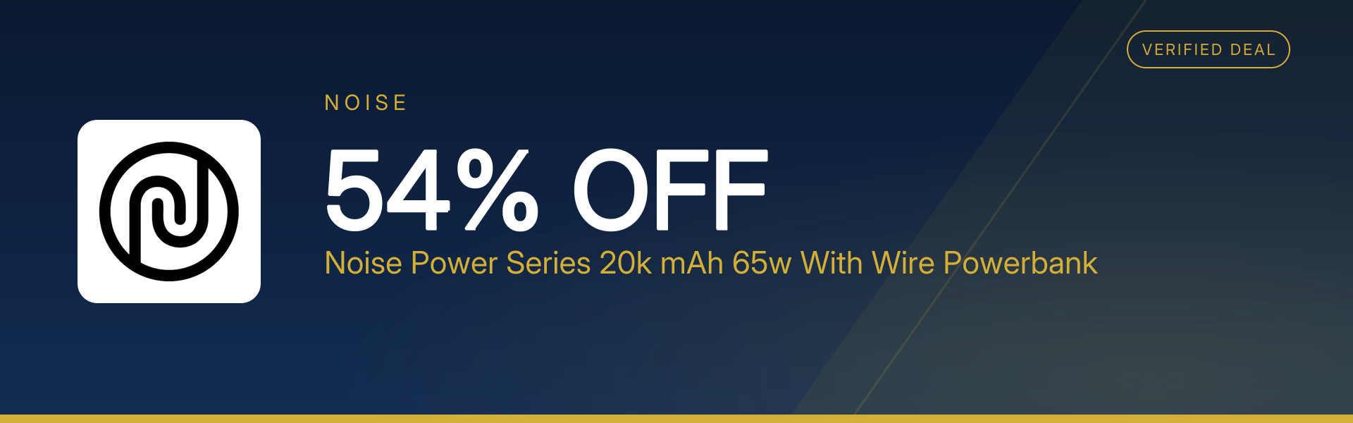 Noise Power Series 20k mAh 65w With Wire Powerbank at 54% Off