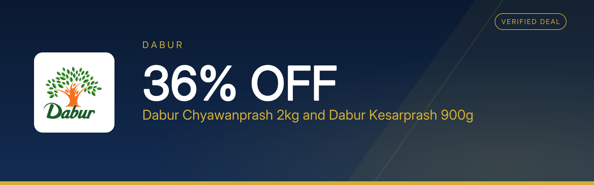 Dabur Chyawanprash 2kg and Dabur Kesarprash 900g at 36% Off