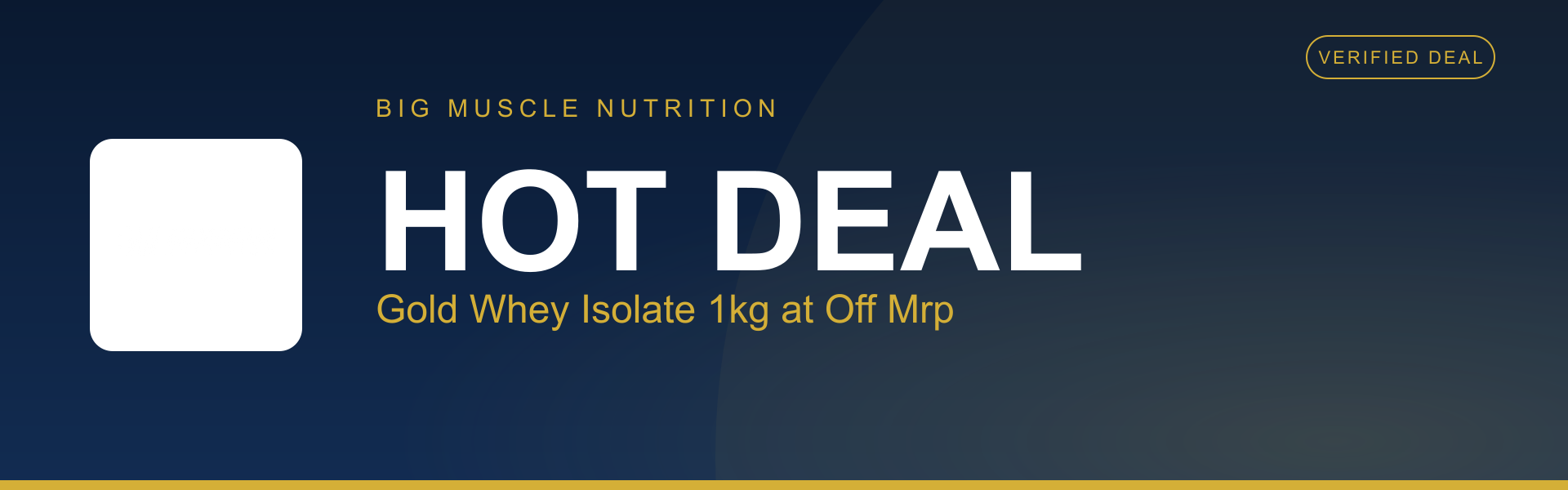 Gold Whey Isolate 1kg at Off Mrp