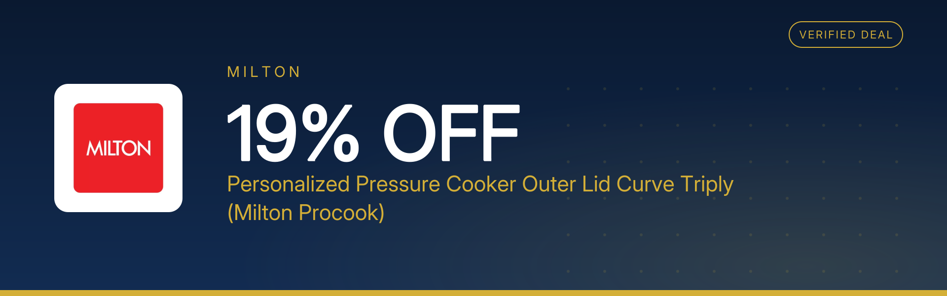 Personalized Pressure Cooker Outer Lid Curve Triply (Milton Procook) at 19% Off