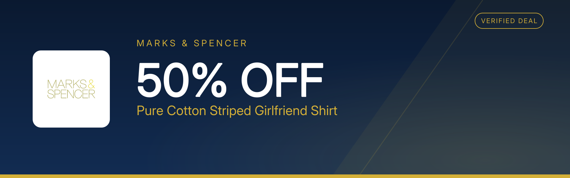 Pure Cotton Striped Girlfriend Shirt at 50% Off