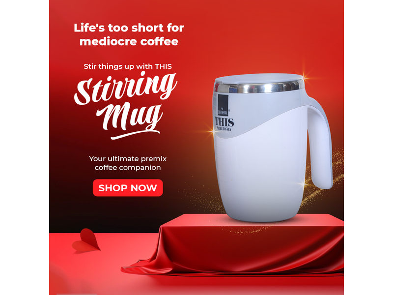 Continental THIS Stirring Mug | Auto-Mixing Coffee Mug at 50% Off product view