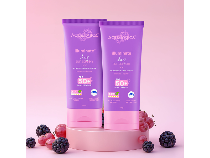 Illuminate+ Dewy Sunscreen In-Vivo Tested SPF 50+ PA++++ with Wild Berries & Alpha Arbutin - 80 g(Pack of 2) at 30% Off product view