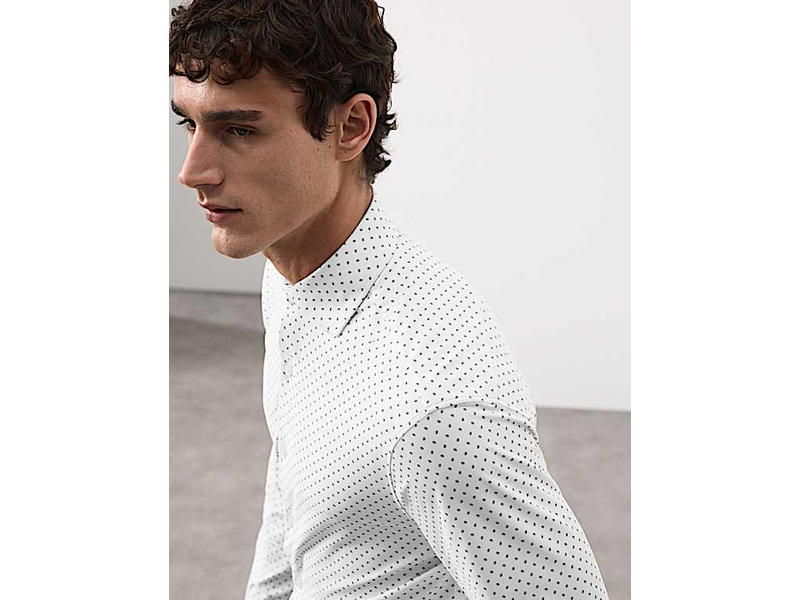 Tailored Fit Stretch Performance Printed Shirt at 50% Off product view