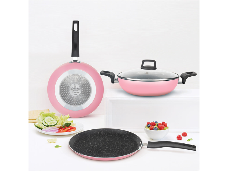 Festive Glory Cookware Set, Pink at 30% Off product view