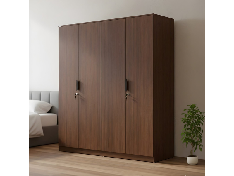 Nilkamal Milford 4 Door Wardrobe (Classic Walnut) at 66% Off product view