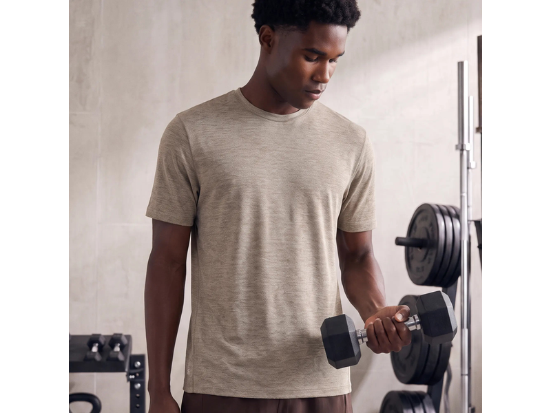 CoolMax Active T-shirt - Smokey Beige Melange at 23% Off product view