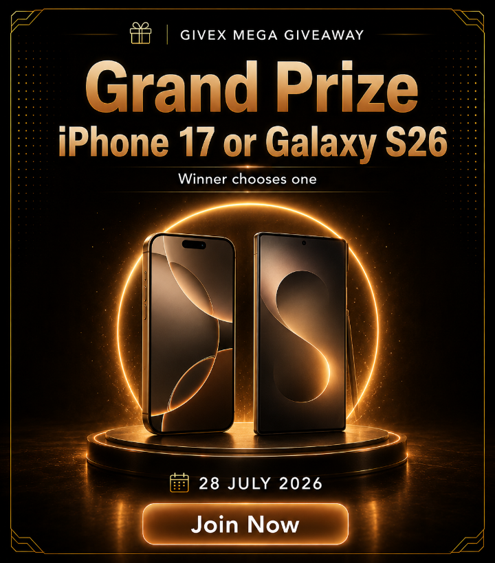 First Prize: iPhone 17 or Galaxy S26